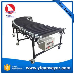 China Flexible Expandable Motorized Rubber Coated Roller Conveyor,Loading Unloading Conveyor supplier