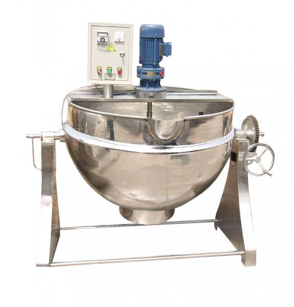 SUS304 Dairy Foods Stainless Steel Steam Jacketed Pot Double Layer