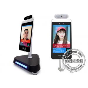 China Fever Alarm EU Health Code Facial Recognition Thermometer Smart Pass LCD Screen Digital Signage supplier