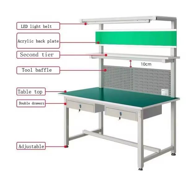 Easy Assembly Anti-Static Light Duty Workbench with Powder Coating and Customized Drawer