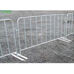 8.5 Ft Hot Dipped Queue Steel Crowd Control Barrier Fence With Flat Bases