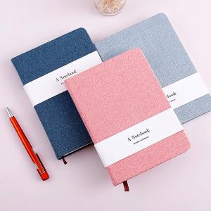 2022 Custom Linen Notebook Book Cloth Fabric Diary A6 Blank/Lined Pages Leather Cover
