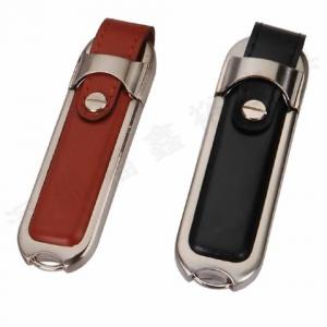 China leather pen drive usb flash drive leather black leather flash drive supplier