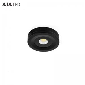 Round 3W waterproof IP65 LED cabinet light surface mounted led jewelry spot light for showroom use