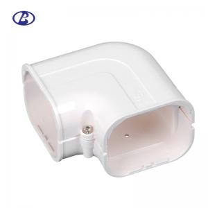 Plane Corner Indoor Air Conditioner Cover , 80mm PVC Plastic Pipe Covers