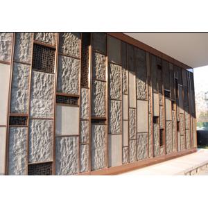 China Faux Stone Wall Cladding And Installed Within Stainless Steel Frame Surrounded supplier