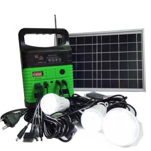 China Portable Lithium Ion Battery Solar Energy System 10w 6v All In One Solar Power Generator With MP3& FM Radio SL0610 supplier