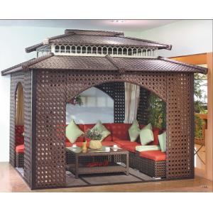China garden house outdoor pavilion with sofa garden rattan tents 1113