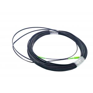 China FTTH SC Patch Cord Self supporting 3 Steel Wire Drop Cable 2x5mm G657A1 Black Outdoor supplier