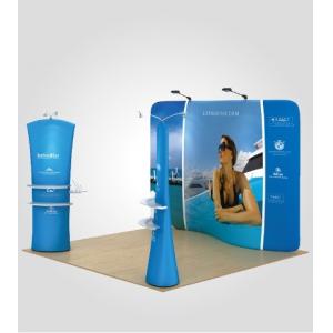 Stretch Fabric Trade Show Displays Retractable Banner Stands 8ft 10ft 20ft