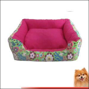 Best dog beds for large dogs Canvas fabric dog beds with flower printed China manufacturer