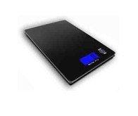 Black High Precision Electronic Kitchen Scales with blue backlight display