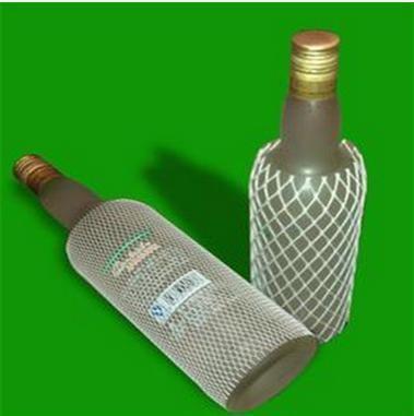 Fundas protectoras plásticas extensibles de la botella del licor de la malla del PE, blancas