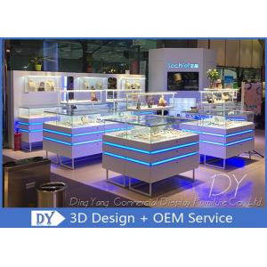 China Fashion Jewelry Showcase Display With Led Lights / Jewellery Counter Display supplier