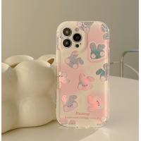 China Slim Shockproof Phone Cases Pink Rabbit Iphone 15 Apple Phone Case on sale
