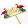 Non - Toxic Acrylic Cake Topper For Happy Birthday / Wedding Party Decorations