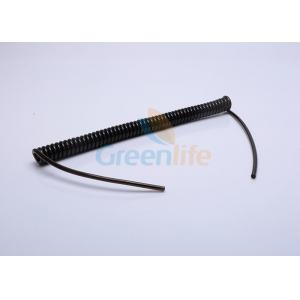 Steel Reinforced Retractable Security Cable Black TPU Covering With Tail Ends