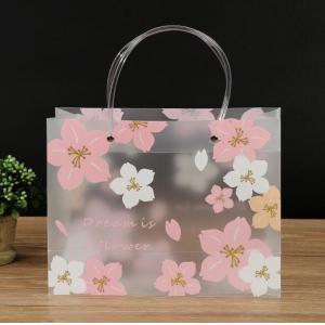 Transparent PVC Boutique Branded Shopping Bag Custom PP Plastic Handbag