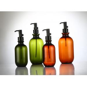 China Empty Shower Gel Shampoo And Conditioner Bottle PET Body Wash Clear Round Shampoo Bottle supplier