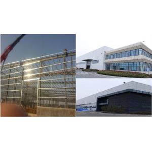 Office Galvanized Prefabricated Steel Building With Sloped Roof And Concrete Foundation