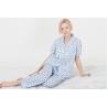 Printed Cotton Voile Soft Womens Pyjama Sets Two Pieces For Autumn Season