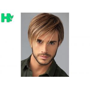 Fashion New Arrival  Mens Hair Pieces Wigs With Side Bang For Young Men Use