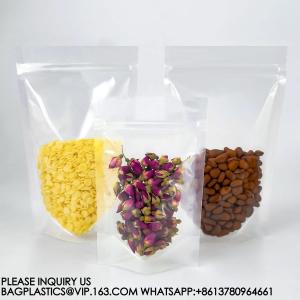 Clear Stand Up Food Bags,Zip Lock Food Storage Bags for Packaging Products,Herbs,Snack,Tea,Spices,Pet Food and Soaps