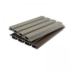 Fireproof 25x227mm WPC Cladding Panel Wood Plastic Composite Grating Plank Indoor Board Office Project