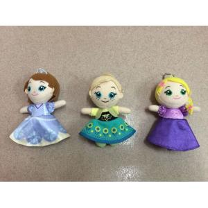 4 inch Lovely Frozen Plush Keychain Stuffed Toys Red Blue Yellow