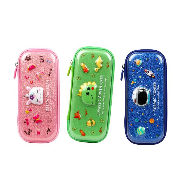 China Supercute Spacious Eva Pencil Box Custom Printed Pencil Case Unisex Cartoon Design wholesale