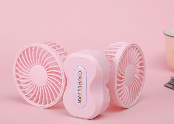 Lover double head fan, usb rechargeable mini cool air fan portable summer cool table fan