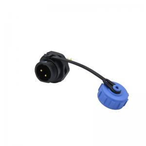China Electrical SP11 SP13 SP21 Waterproof Plug Socket 2 - 8 Pin Screw Solder With Cap supplier