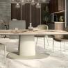 China Visual Ceramic  Modern Extendable Dining Room Table For 8  Luxurious wholesale