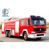 SINOTRUK HOWO Fire Fighting Trucks , water tower fire truck 6x4 375hp Engine
