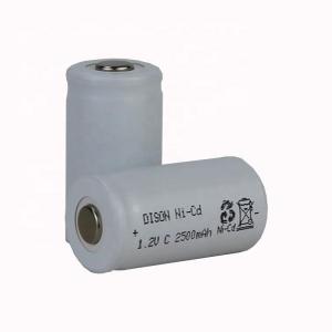 High Low Temperature Nickel Cadmium Rechargeable Battery Cells 1.2V 2.5Ah For Chargeable