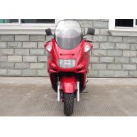 China Red Motor Powered Scooter With Hand Brake , Motor Scooter 150cc With Strong Light on sale