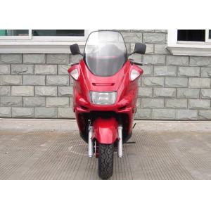 Red Motor Powered Scooter With Hand Brake , Motor Scooter 150cc With Strong Light