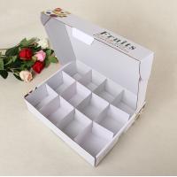 China Biodegradable 3x4 Separate Tray White Corrugated Box For Fruit Packaging on sale