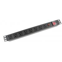 China 1U 8 Way Cabinet PDU With Switch And Overload Protection 125V 15A UL on sale