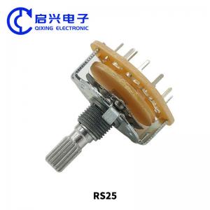 China RS25 Industrial Potentiometer Rotary Switches 2 Pole 4 Position supplier