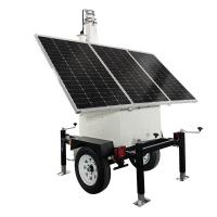 China Reliable US Standard Solar Surveillance Trailer With 19ft 20ft Mast on sale