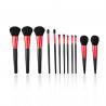 Black Wooden Handle Full Makeup Brush Set Nylon Brush Material Gentle Touch