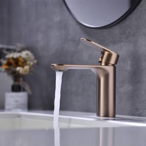 OEM Electroplating Single Hole Basin Mixer Multiple Colors Single Cold Tap