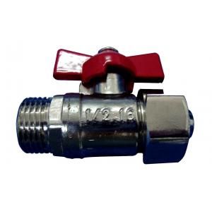China CFull Port Nickel Plated Brass Ball Valve Locking Handle For Gas supplier
