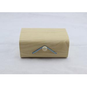 China Nature Wood Color Balsa Small Lockable Wooden Box , Wooden Trinket Box For Macarons supplier
