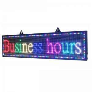 China 32*128cm Advertising LED Screen Sign Board PSE Programmable LED Signs Indoor supplier
