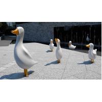 China Popular Outdoor Metal Animal Sculptures , Duck Metal Animal Ornaments on sale
