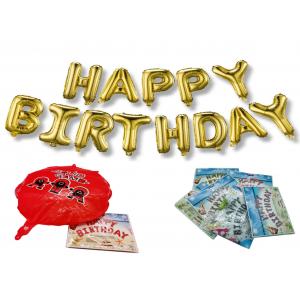 ISO9001 Inflatable Mylar Foil Happy Birthday Balloons Banner