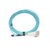 China 8中心女性MPO MTPの多重モード4x LCの複式アパートのブレイクアウトOM3をパッチ・コード wholesale