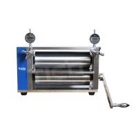 China Benchtop Battery Calendering Machine Manual Rolling Press Machine HRC62 200mm Width on sale